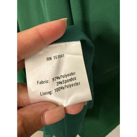 O.p.t Quinn Forrest Green Old Money Vintage Inspired Midi Dress Small - Picture 9 of 9